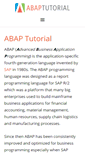 Mobile Screenshot of abaptutorial.com